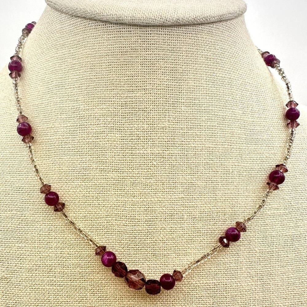 Vintage 90s Y2K Seed Beaded Choker Necklace Boho Women Classic Fashion Jewelry